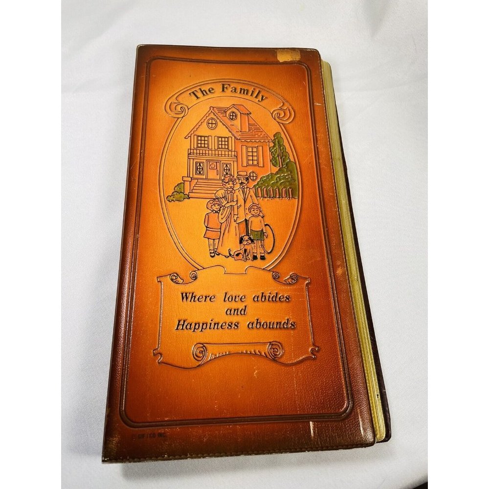 Vintage Giftco Vinyl Picture Album 80's Album 5” Picture Book Family 5” Distress